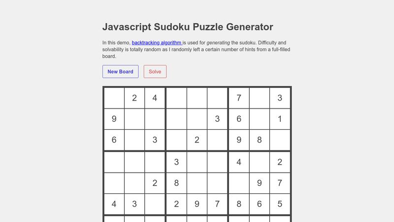 Solving Sudoku Puzzles: A Step-by-Step Guide with JavaScript Code