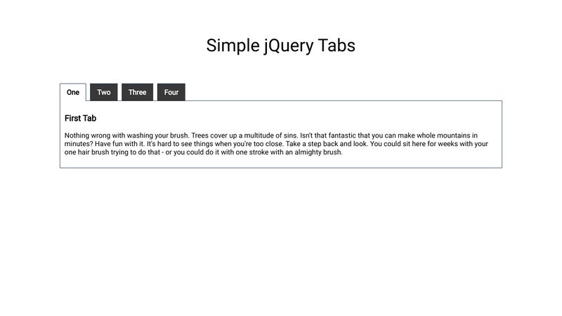 Simple JQuery Tabs