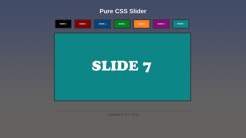 Image Slider (pure CSS, no JS!)