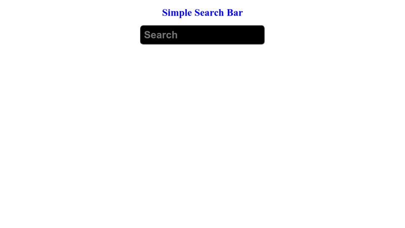 CodePen - Simple Search Bar