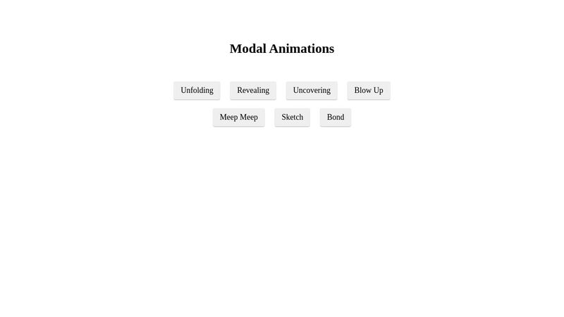Modals Animations