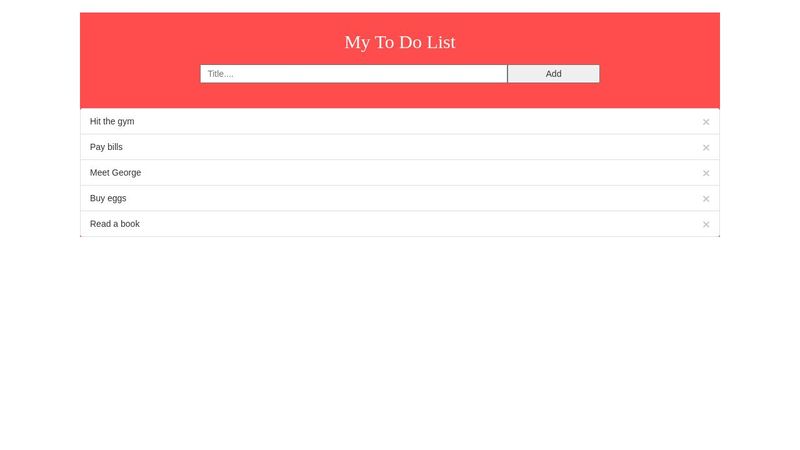 to do list javascript