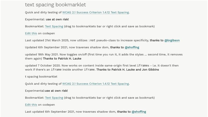 text spacing bookmarklet