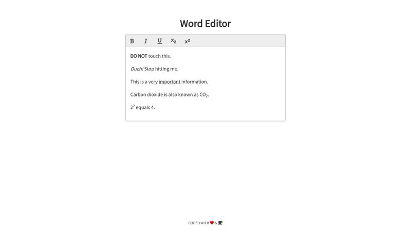 Word Editor