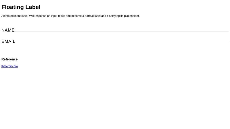 HTML x CSS: Floating Label