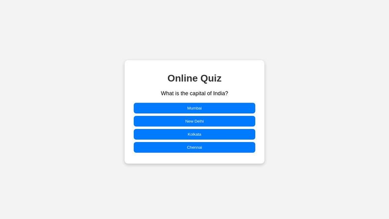 online quiz application