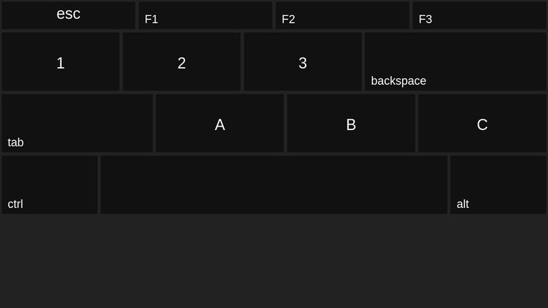 Simplified Keyboard HTML with Basic CSS