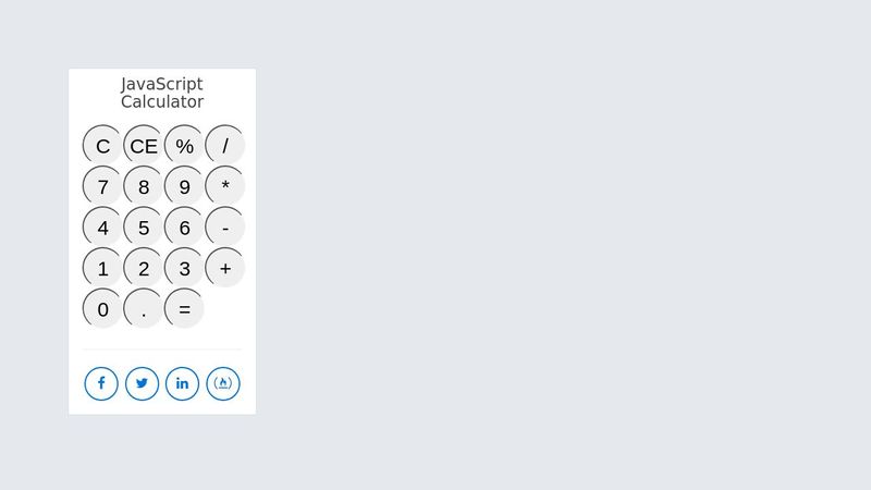 Javascript Calculator