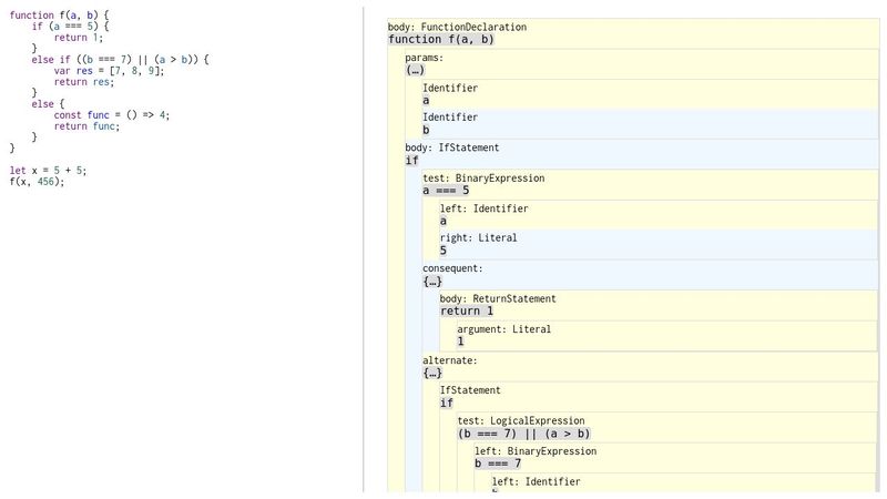 acorn JS parser