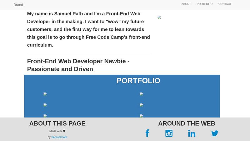 FreeCodeCamp : Personal portfolio