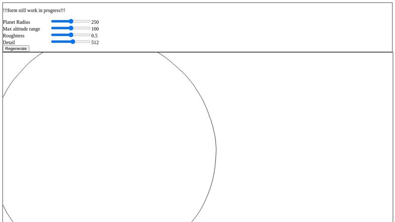2D Round Terrain Using Midpoint Displacement Algorithm