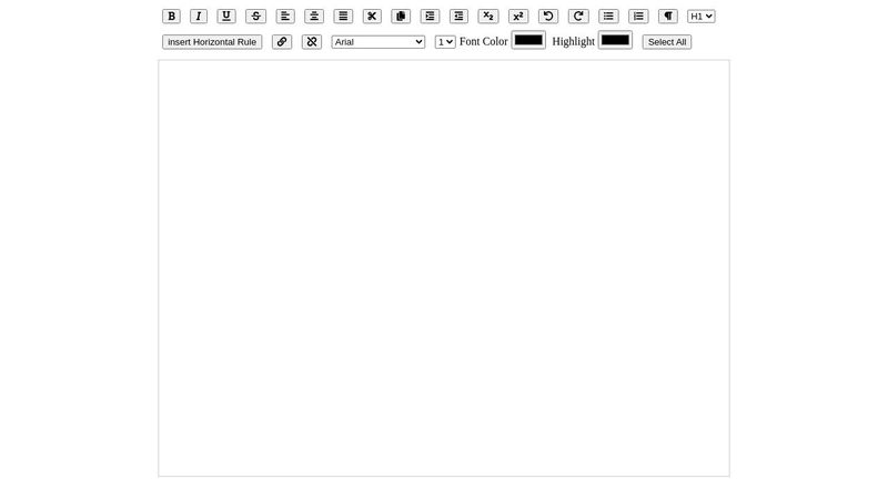 Simple Rich Text Editor