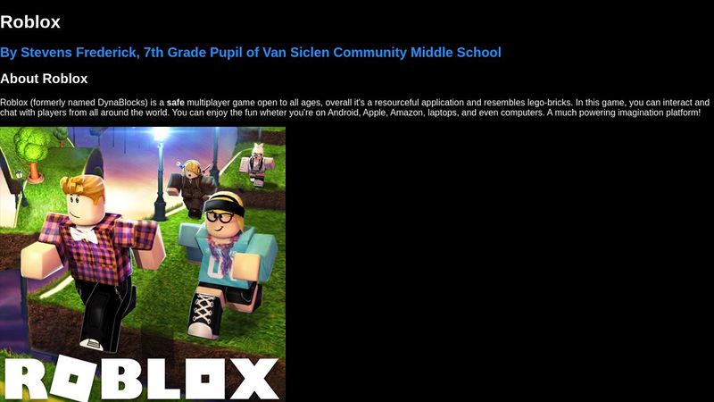 Favorite Game: Roblox