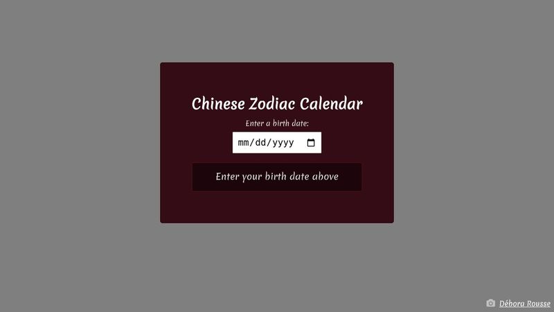 Chinese Calendar Calculator