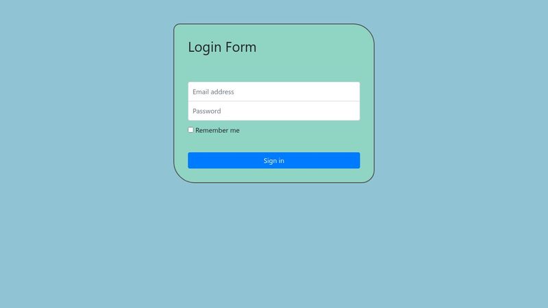 Bootstrap login form