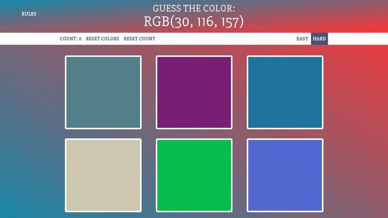 JavaScript DOM Color game