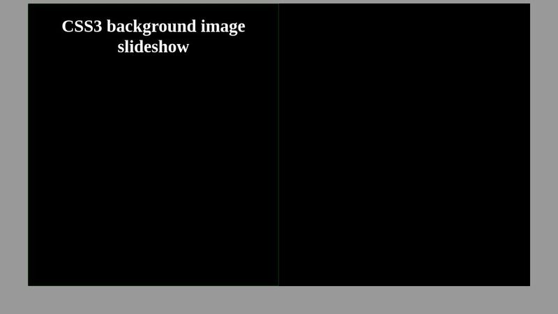 CSS3 background image slideshow
