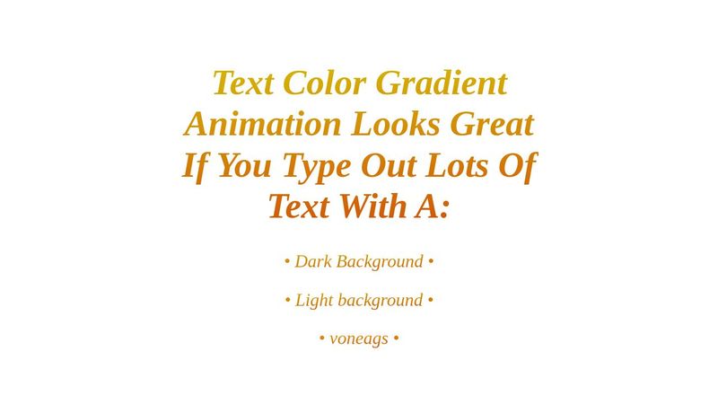 🌈 Text Color Gradient Animation