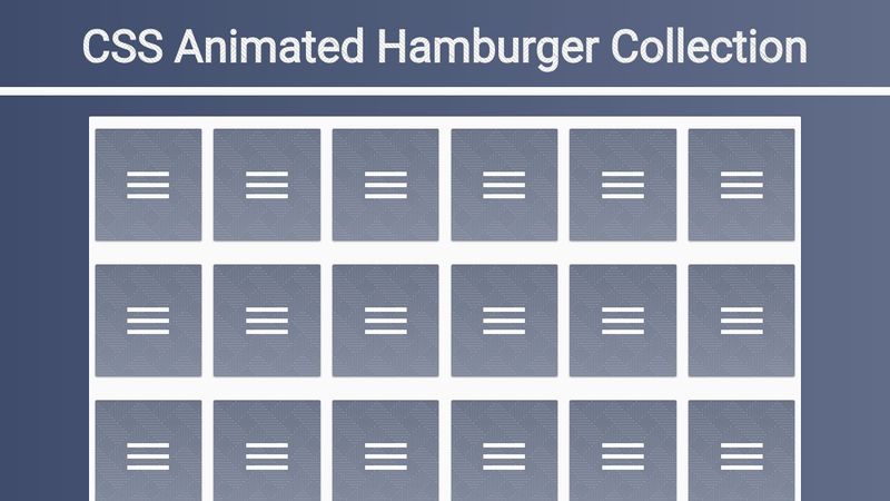 CSS Animated Hamburger Collection