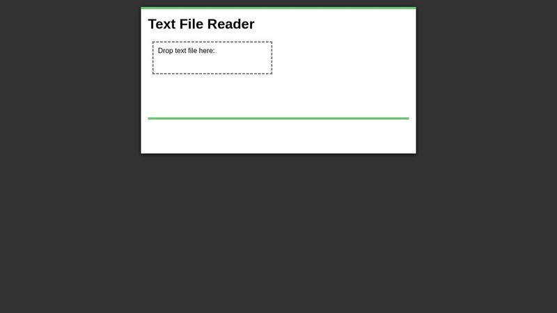 HTML5 FileReader API Textfile Drag-N-Drop (no Browse button)