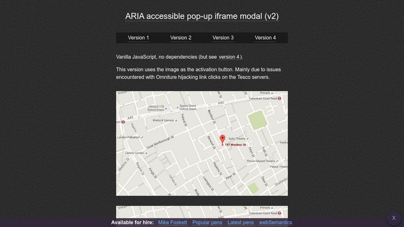 Accessible Pop-up Iframe Modal Dialog (v2)