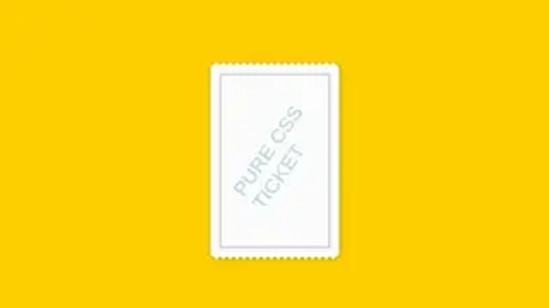 Pure CSS Ticket