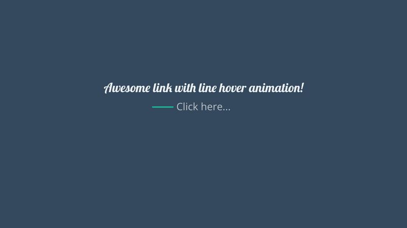 Awesome link with line hover animation