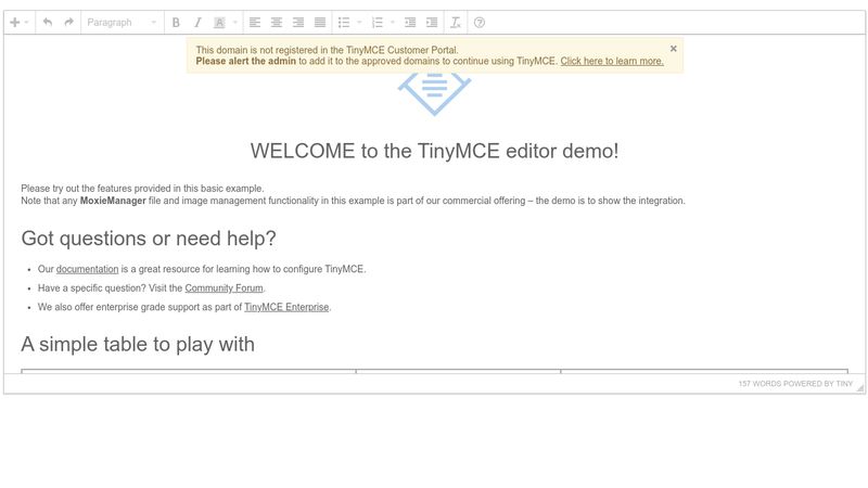 TinyMCE Text Editor – Help Center