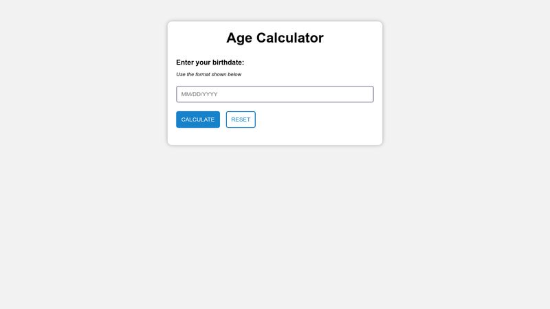 Age Calculator Project 13