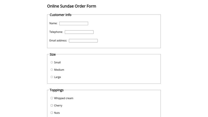 Accessible forms: Grouped form fields