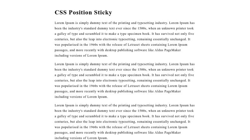 Css Position Sticky 4082