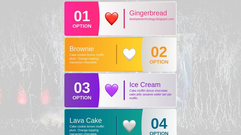 Css html infographic list items