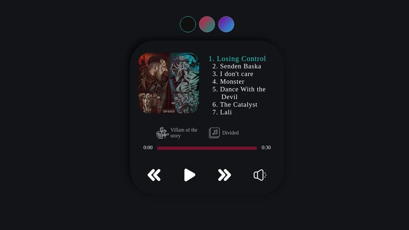 Music Player Using HTML , CSS and JavaScript