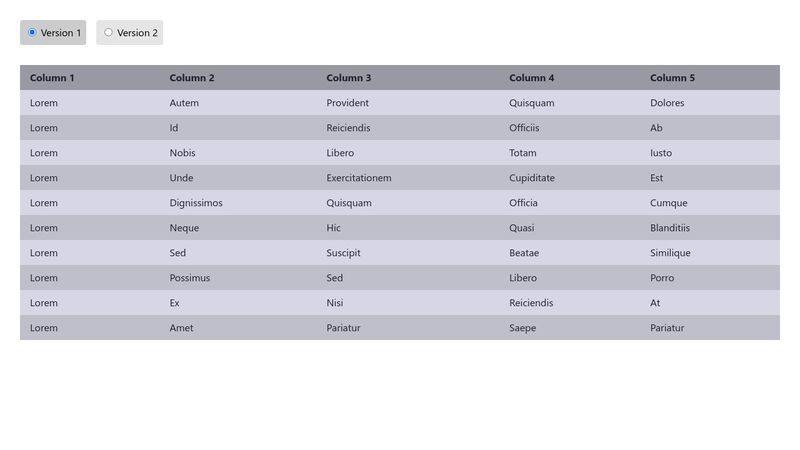 Responsive HTML table with CSS