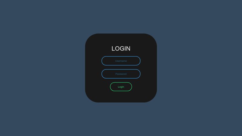 Animated login form