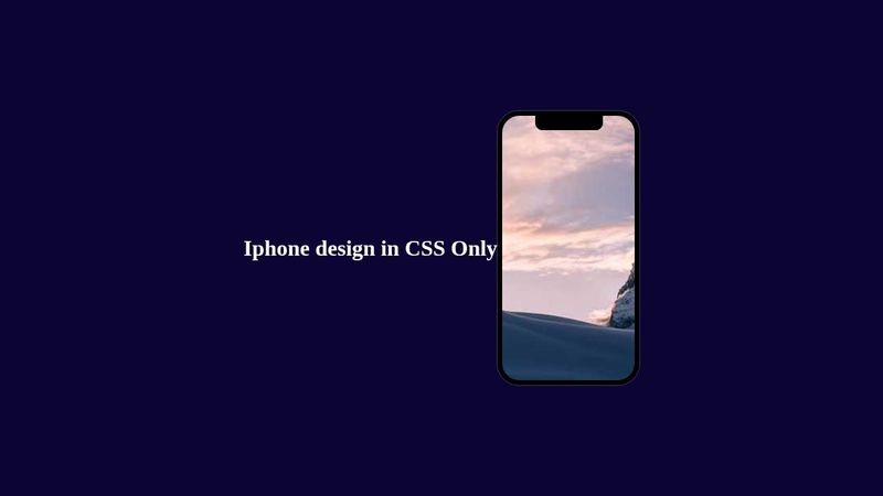 Making of simple Iphone design in HTML and CSS