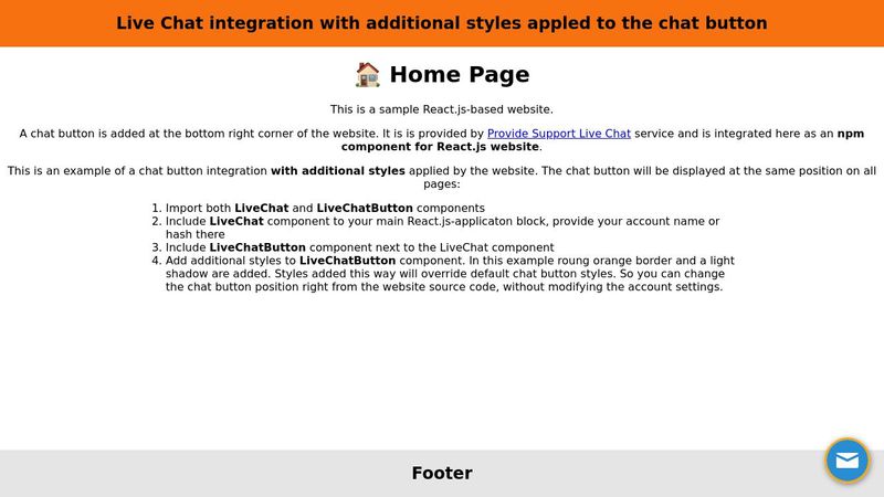 Provide Support Live Chat component for React.js - with additional chat ...