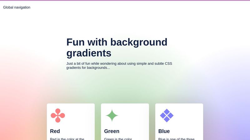 Fun with background gradients