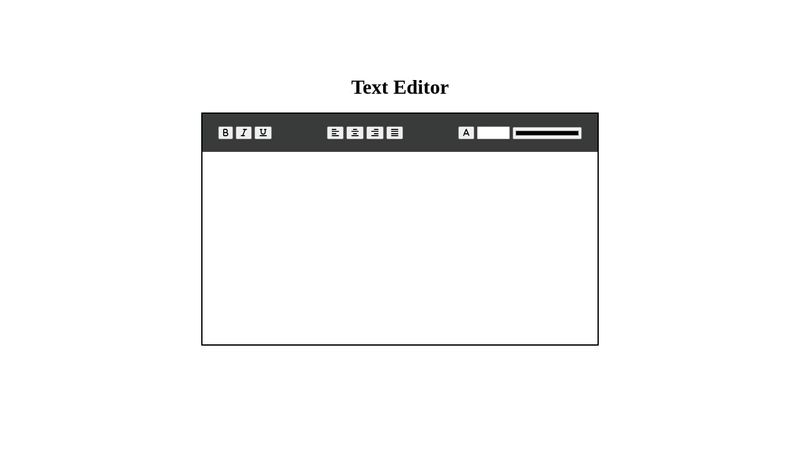 Simple text editor by HTML CSS And JavaScript