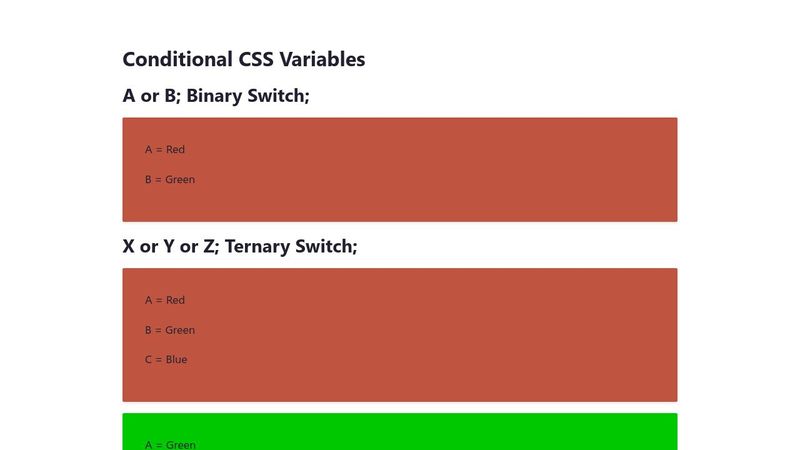 Conditional CSS Variables