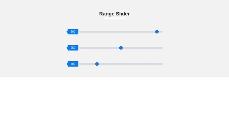 CSS +JavaScript Price Range Slider