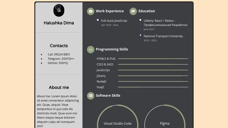 Resume html + css