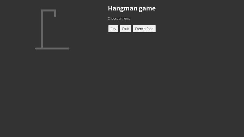 Hangman game in JavaScript vanilla