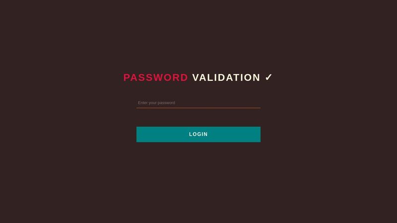 Password Validation