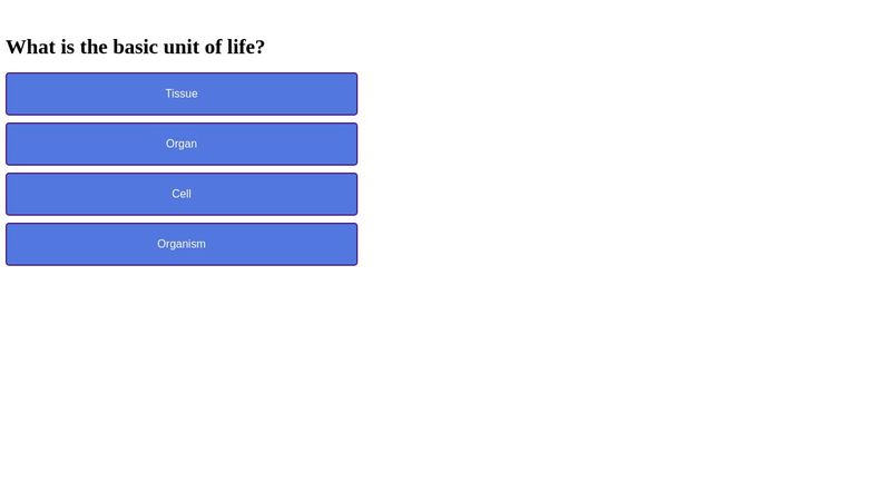 Quiz Game: Quiz Container HTML/CSS