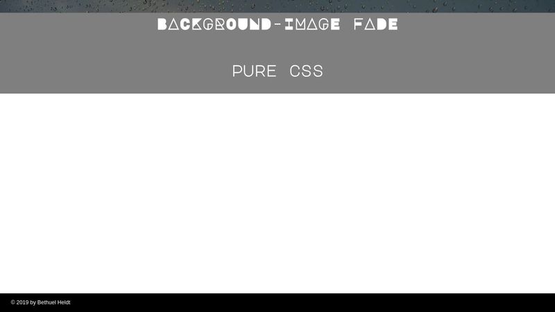 background image fade with pure CSS