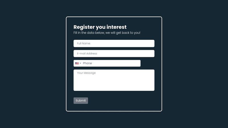 Registration Form (Bootstrap 5 Validation)