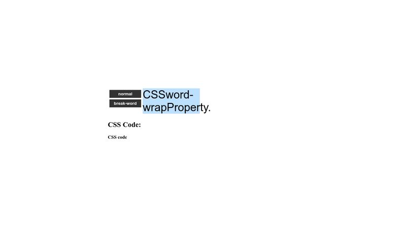 css-word-wrap-property