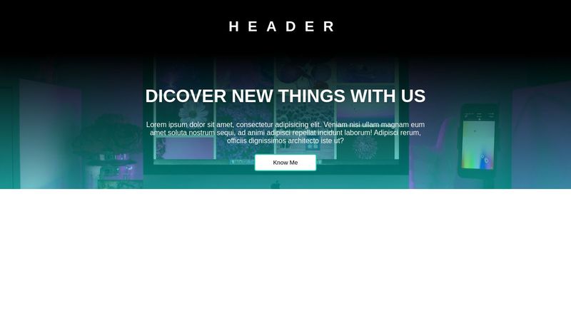 Header With Background Image and Overlay