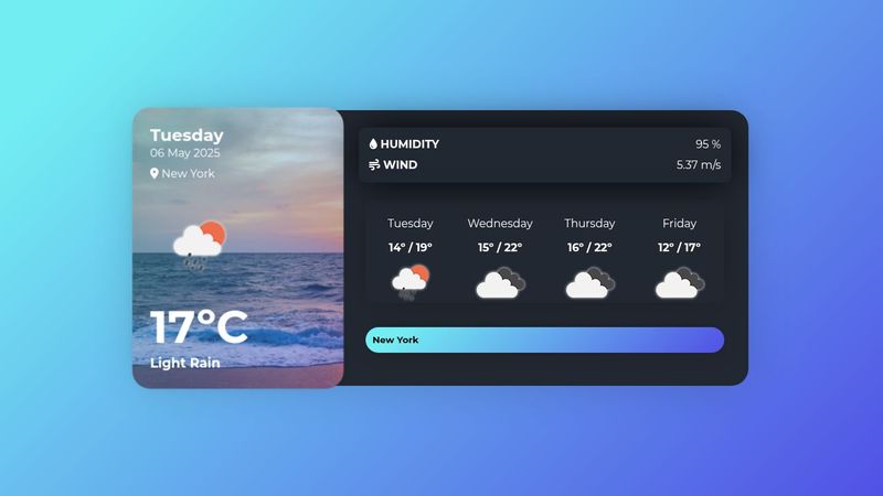 Weather app using OpenWeatherMap API